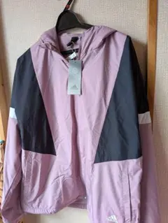 adidas レディース ウィンドブレーカー ピンク XL - メルカリ