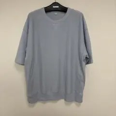 GU 半袖 スウェット ライトブルー XL