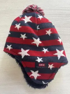 EDWIN 星柄ニット帽 フリース裏地