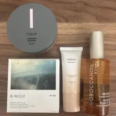 ファンデ2、フェイスパウダー、ボディオイルセット