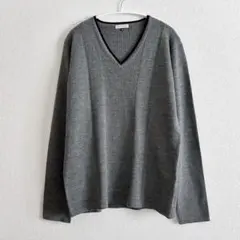 アーヴェヴェ　オム　ニット　セーター　カットソー　Ｖネック　グレー　48
