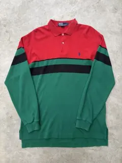 90’s Polo by Ralph Lauren 長袖ポロシャツ　ラスタカラー