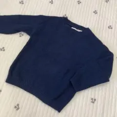 ザラキッズ　ネイビー　コットンニット