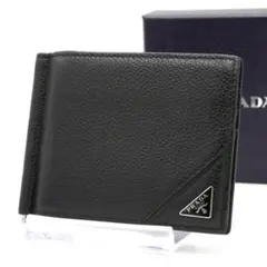 ✨極美品✨】プラダ マネークリップ 三角ロゴ ブラック IC内蔵 - メルカリ