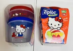 新品】Ziploc ハローキティ 保存容器 2個セット ジップロック - メルカリ
