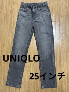UNIQLOデニム　ハイライズスリムストレート　ジーンズ　サイズ25