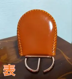 オレンジ レザー コインケース