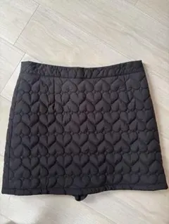 ZARAハート模様ブラックミニスカート