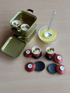 リ−メントミニチュア料理セット ゴールド茶碗蒸し