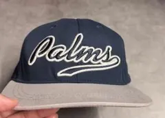 Palms 刺繍ロゴ キャップ ネイビー/グレー