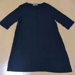 美品！グローバルワーク　五分袖チュニック ブラック　M