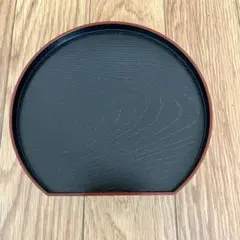 半月盆 5枚セット 黒塗り 漆器風　茶菓子　盆