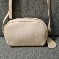 アニエスべー ショルダーバッグ ポシェット 斜めがけバッグ アイボリーカラー