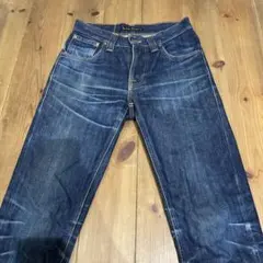 ヌーディージーンズ W26 L32 濃紺 美品 色落ち抜群 イタリア製のサムネイル