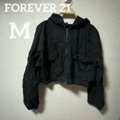 ⭐️早い者勝ち⭐️FOREVER 21 【M】 ブラック クロップドジャケット