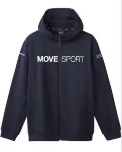 新品　デサント　スウェット パーカー 裏起毛　防風 保温 ネイビー　M