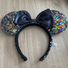 ミッキー　カチューシャ カラフルスパンコール