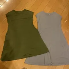 ユニクロキッズフレンチスリーブワンピース140㎝と150㎝　2点セット