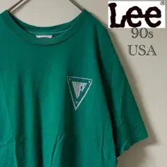 90s LEE（リー）ヴィンテージ プリントtシャツ/XL/グリーン/USA製