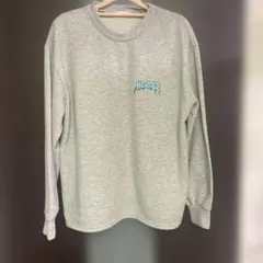 MERGERロゴ入りグレー長袖スウェット