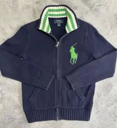 Ralph Lauren ビッグポニー刺繍　ニットカーディガン　130cm