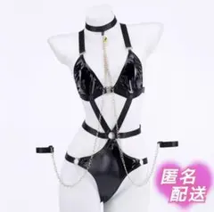 エナメル レオタード ボディスーツ ボンテージ SM コスプレ ストッキング付