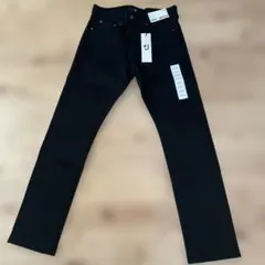 【新品・タグ付き】UNIQLO ＋Jブラック ストレートデニム 25
