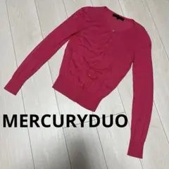 MERCURYDUO マーキュリーデュオ　　ビジューボタン　カーディガン　薄手