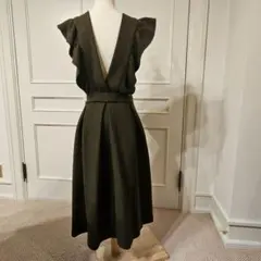 SEVEN TEN ダークグリーン ジャンパースカート　美品❗