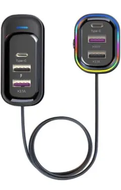 新品　未使用品　車用シガーソケット急速車載充電器　66W6ポート超高速車載充電器