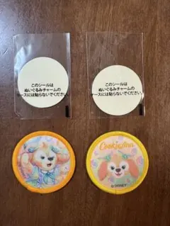 ダッフィー&フレンズ20周年カラフルハピネスワッペン クッキーアン 2枚