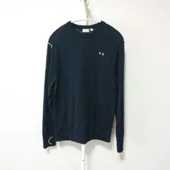 ネイビー 長袖ニット セーター