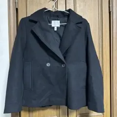 ブラック ピーコートジャケット Mサイズ　レディースアウター　ほぼ未使用