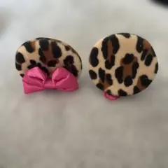 ミニーちゃん　ヒョウ柄　ピン　ディズニー