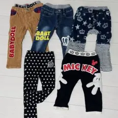 BABYDOLL MICKEY キッズボトムス5点セット