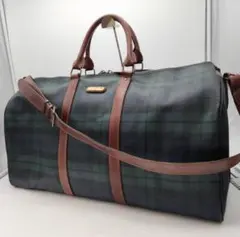 ポロラルフローレン ボストンバッグ 幅60 チェック柄 PVC 旅行鞄 メンズ