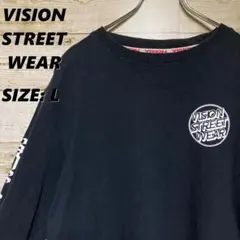 ✨VISION STREET WEAR✨ロンT 黒 袖プリント