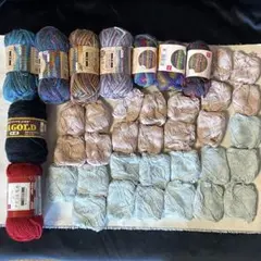 【お得福袋】毛糸 大量まとめ売り 色とりどり ハンドメイド材料 編み物 かぎ針