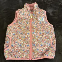 ミキハウス　ホットビ　リバーシブル　ベスト　ピンク　女の子　花柄　110cm
