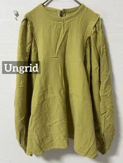 k0642 Ungrid ショルダータックブラウス　マスタード　ウエスト紐付きのサムネイル