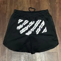 off white ショーツハーフパンツブラック黒スローガン白ホワイトのサムネイル