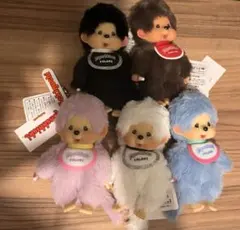 Monchhichi COLORS ぬいぐるみ キーチェーン 5体セット