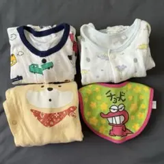 ベビーロンパース　2wayオール　50-60サイズ　スタイ