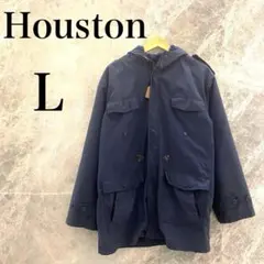 HOUSTON メンズ L 紺 裏ボア パーカー コート モッズ ミリタリーのサムネイル