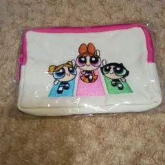 お値下げ！パワーパフガールズ チャーム付き刺繍ポーチ