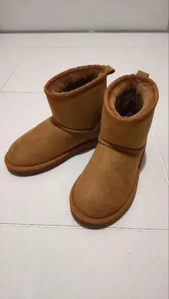 ムートンブーツ 20cmベージュ GLAZOS