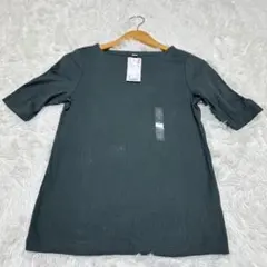【ユニクロ】/五分袖/トップス/レディース/M/カットソー/綿100%/タグ付