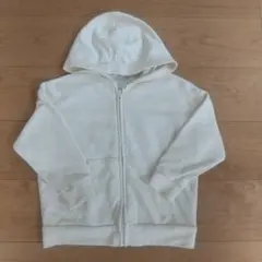 120cmホワイト フード付き パーカー