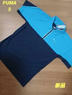 新品✰PUMA　ICELIVE　1/4ジップCBテックカットゴルフポロシャツ Sのサムネイル