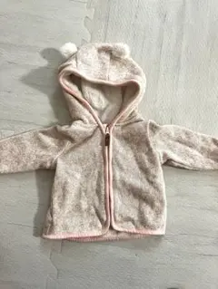 H&M ベビー　パーカー　フード付き耳付き　アウター 裏起毛